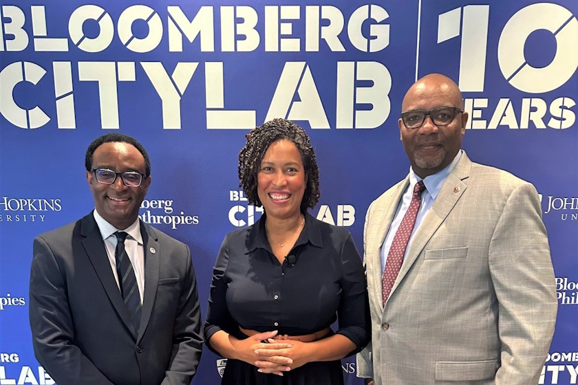 Mayor Muriel Bowser with the Presidents of Howard University and University of D.C.